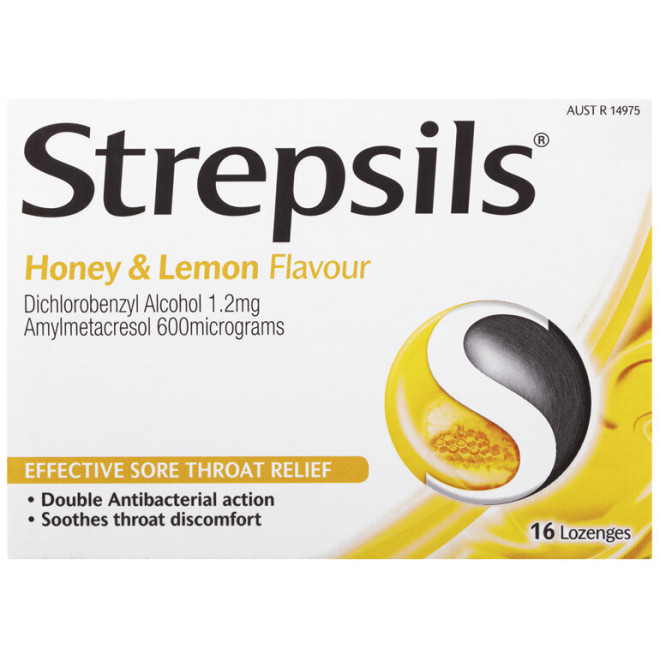 Strepsils Honey & Lemon Lozenges (16's)